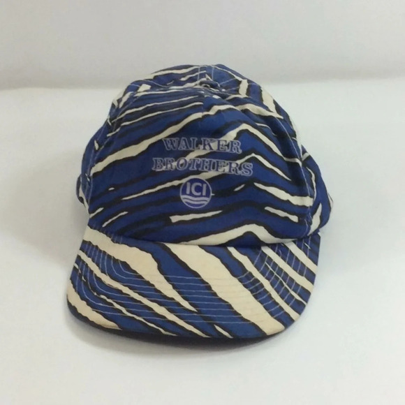 Kayjet Other - Walker Brothers Adjustable SnapBack Hat with Blue Zebra Stripes